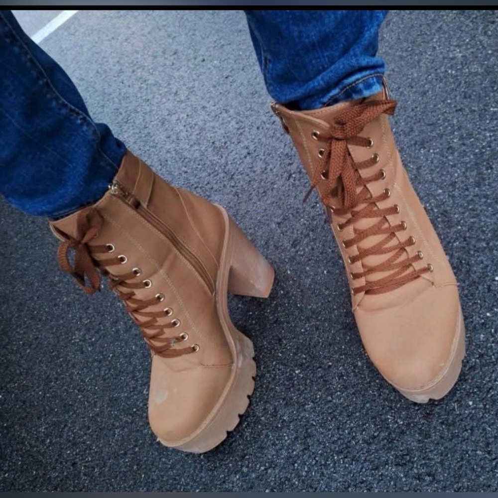Steve Madden Womens Hani Ankle Booties Combat & Lace-up Boots - Picture 1 of 12